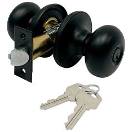 ProSource Entry Lock, Tubular Knob, Matte Black