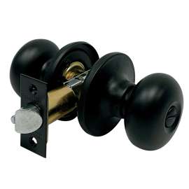 ProSource Privacy Lock, Tubular Knob, Matte Black