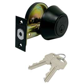 ProSource Deadbolt, Single Cylinder, Matte Black