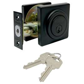 ProSource Deadbolt, Single Cylinder, GD3, Matte Black