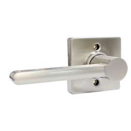 ProSource Dummy Lock, Lever, Contemporary, Satin Nickel