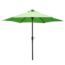 Seasonal Trends Tilt Umbrella, LED Lights, Steel 9 ft, Green