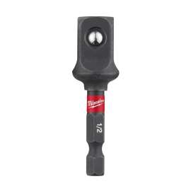 Milwaukee SHOCKWAVE Series 48-32-5034 Impact Socket Adapter, 1/4 in Drive, Hex Drive, 1/2 in Output Drive, 2 in L