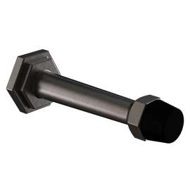 National Hardware Powell N830-531 Door Stop, 31/32 in Dia Base, 3 in Projection, Zinc, Satin Nickel