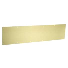 National Hardware N270-353 Kickplate, 34 in L, 8 in W, 0.04 in Gauge, Aluminum, Brushed Gold