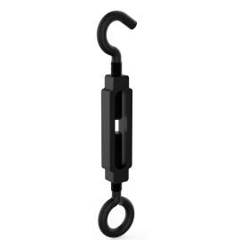 National Hardware N820-115 Turnbuckle, 215 lb Working Load, 3/8 in Thread, Hook, Eye, 10-1/2 in Take-Up, Steel