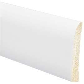 Inteplast Group 713 67130800032 Ranch Base Moulding, 8 ft L, 3-3/16 in W, 7/16 in Thick, Polystyrene, Crystal White
