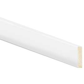 Inteplast Group 50250800032 Modern Baseboard Moulding, 8 ft L, 2-1/2 in W, 1/2 in Thick, Polystyrene, Crystal White