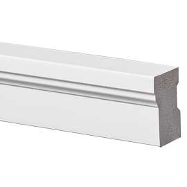 Gossen 635-1700-986 Brick Moulding, 17 ft L, 2 in W, PVC, White