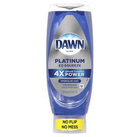 DAWN Platinum EZ-Squeeze 00207 Dish Soap, 18 fl-oz Bottle, Liquid, Refreshing Rain, Blue