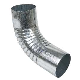 Amerimax PR63P3 75 deg Plain Gutter Elbow, 3 in Gutter, Steel, Metallic