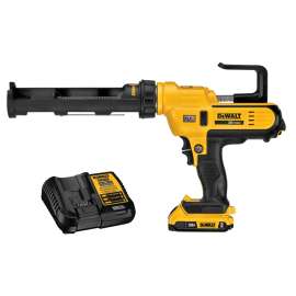 DeWALT DCE560D1 Caulk Adhesive Gun Kit, Cordless, 10 oz Cartridge, T-Shaped Handle