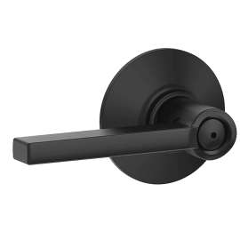 Schlage F Series F40 LAT 622 Bed and Bath Privacy Lock, Push-Button, Not Keyed Lock, Latitude Lever Handle, Zinc, Matte
