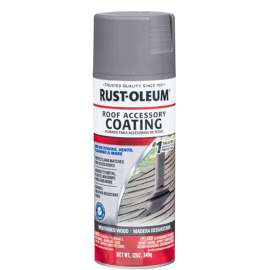 RUST-OLEUM 285217 Roof Accessory Paint, Flat, Weathered Wood, 12 oz, Aerosol Can