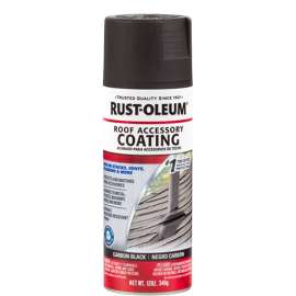 RUST-OLEUM STOPS RUST 285227 Paint, Flat, Carbon Black, 12 oz, Can
