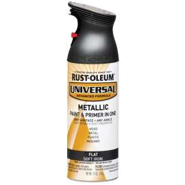 RUST-OLEUM UNIVERSAL 271473 Spray Paint, Iron, 11 oz, Aerosol Can