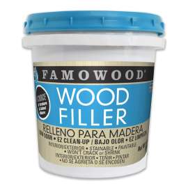 FAMOWOOD 40022126 Latex Wood Filler, Natural, 24 oz