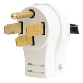 Woods 548303 Gas Range Adapter, 2, 3-Pole, 15 A, 125/250 V, 1-Outlet, NEMA: 5-15R, White