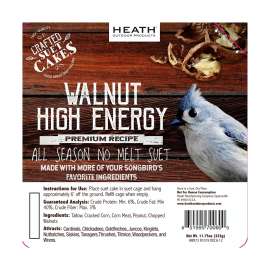 HEATH DDC6-12 Crafted Suet Wild Bird Seed Cake, 11.75 oz Pack