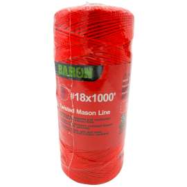 BARON 10821 Twisted Mason Line, #18 Dia, 1000 ft L, 13 lb Working Load, Nylon, Orange