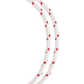 BARON 52804 Rope, 1/4 in Dia, 50 ft L, #8, 120 lb Working Load, Polyester, Red/White