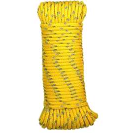 BARON 63515 Rope, 5/32 in Dia, 50 ft L, 35 lb Working Load, Polypropylene, Yellow