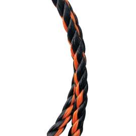 BARON 65543 Rope, 1/2 in Dia, 50 ft L, 420 lb Working Load, Polypropylene, Black/Orange