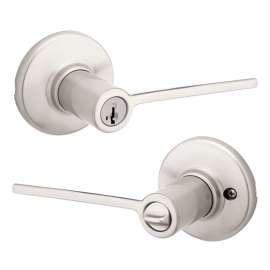 LEVER ENTRY LOCK SATIN NICKEL