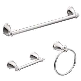 KIT HARDWARE BATH 3PC CHROME