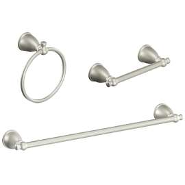 KIT HARDWARE BATH 3PC BRSH NIC