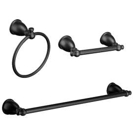 KIT HARDWARE BATH 3PC MAT BLK