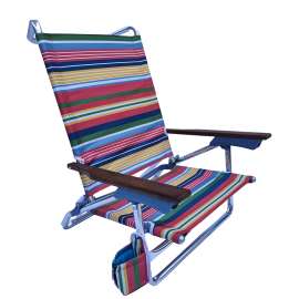 Seasonal Trends Beach Chair, with Wood Arm