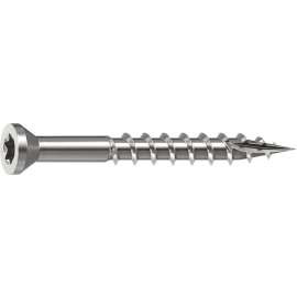 CAMO 0350100 Deck Screw, 0.163 in Thread, 1-5/8 in L, Trim Head, Star Drive, Sharp, Type-17 Point, 305 Stainless Steel