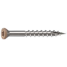 CAMO 0353000TS Deck Screw, 0.163 in Thread, 1-5/8 in L, Trim Head, Star Drive, Sharp, Type-17 Point, 316 Stainless Steel