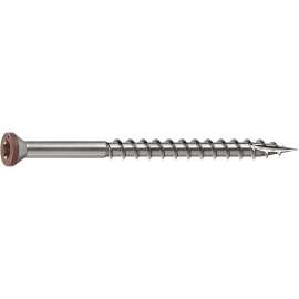 CAMO 0353050BS Deck Screw, 0.163 in Thread, 2-1/2 in L, Trim Head, Star Drive, Sharp, Type-17 Point, 316 Stainless Steel