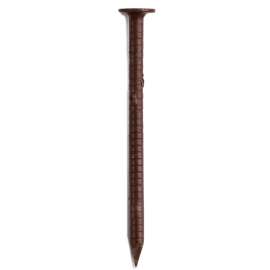 ProFIT 0252078 Trim Nail, 1-1/4 in L, 304 Stainless Steel, Flat Head, Smooth Shank, Brown, 1 lb