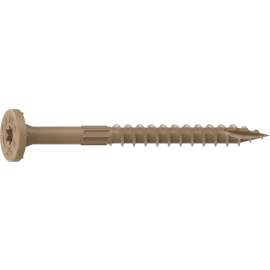 Camo 0355159 Framing Screw, 0.16 in Thread, 2-1/2 in L, Flat Head, Star Drive, Slash Point, PROTECH Ultra 4 Coated, 1000
