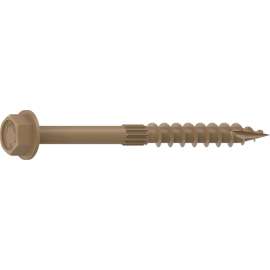 Camo 0364174 Structural Screw, 1/4 in Thread, 3 in L, Hex Head, Hex Drive, Sharp Point, PROTECH Ultra 4 Coated, 50