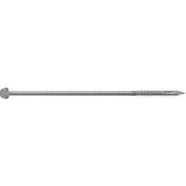 Camo 0369274 Structural Screw, 5/16 in Thread, 10 in L, Hex Head, Hex Drive, Sharp Point, Hot-Dipped Galvanized, 50