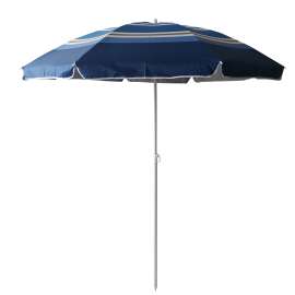 Seasonal Trends JL-001 Beach Umbrella, 78.74 in H, 5.9 ft L Canopy, Round Canopy, Steel Frame, Polyester Fabric