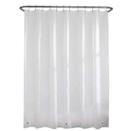 Zenna Home LPRMWWL Shower Curtain Liner, 72 in L, 70 in W, PEVA, White