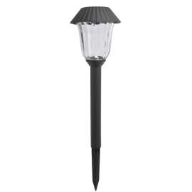 Boston Harbor Solar Stake Light, Glass Lens, 4 PK, Black