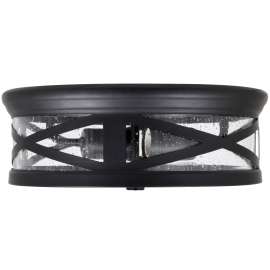 Sylvania 60063 Flush Mount Fixture, 120 V, 2-Lamp, LED Lamp, 1600 Lumens Lumens, 3500 K Color Temp, Metal Fixture