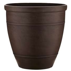 Southern Patio RUB-091547 Wright Planter, Rubber, Brown