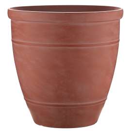 Southern Patio RUB-094203 Wright Planter, Rubber, Terra Cotta