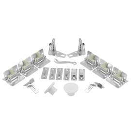 HRDWRE ST 4PNL WH STL TRK 15IN