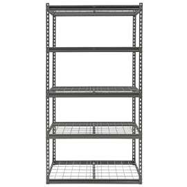 ProSource Boltless Shelving Unit with Wire Decking, 5 Levels, 36 in W x 18 in D x 72 in H