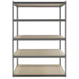 ProSource Boltless Shelving Unit with Particle Boards, 5 Levels, 48 in W x 24 in D x 72 in H