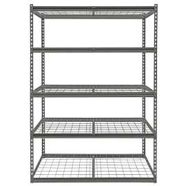 ProSource Boltless Shelving Unit with Wire Decking, 5 Levels, 48 in W x 24 in D x 72 in H