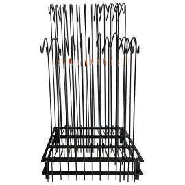 Landscapers Select HDSHD1002 Shepherd's Hook Rack, 27-1/2 in L, 47-1/4 in H, Steel, Black